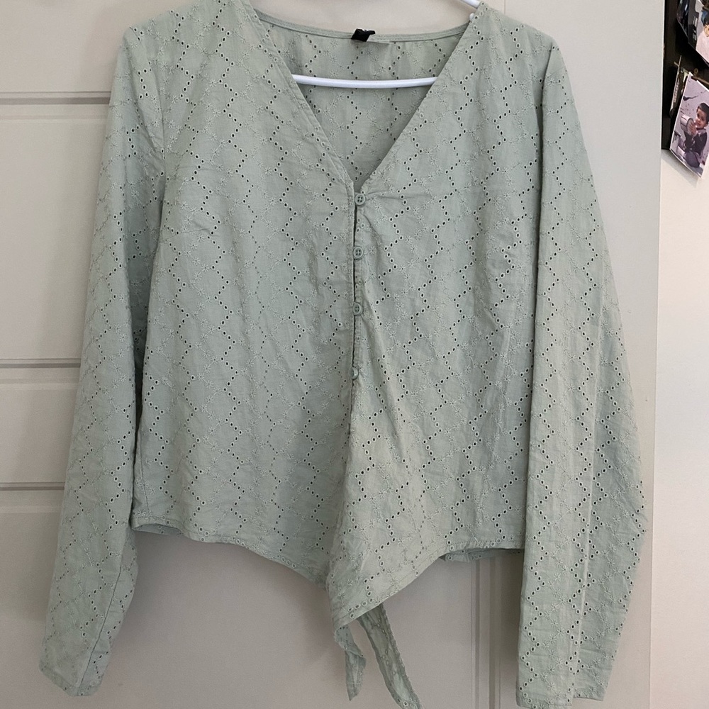 Green blouse